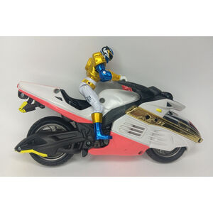 Vintage 2000 Power Rangers Time Force Red Vector Cycle Bandai & Figure *READ*